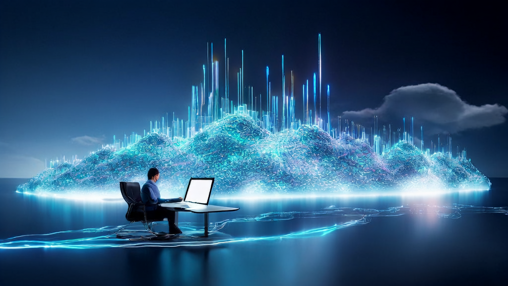 An advertising strategist uses AI technology for precise ad targeting and real-time optimization of ad performance