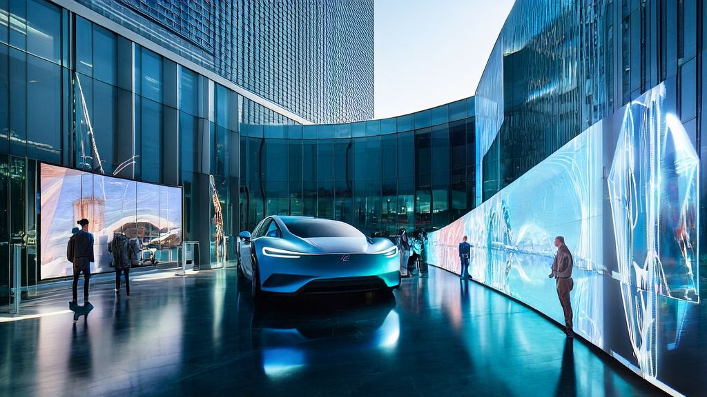 AI Optimized Advertising Strategy: Precision and Cost Control, showcasing the use of AI technology for ad optimization in a modern office setting.