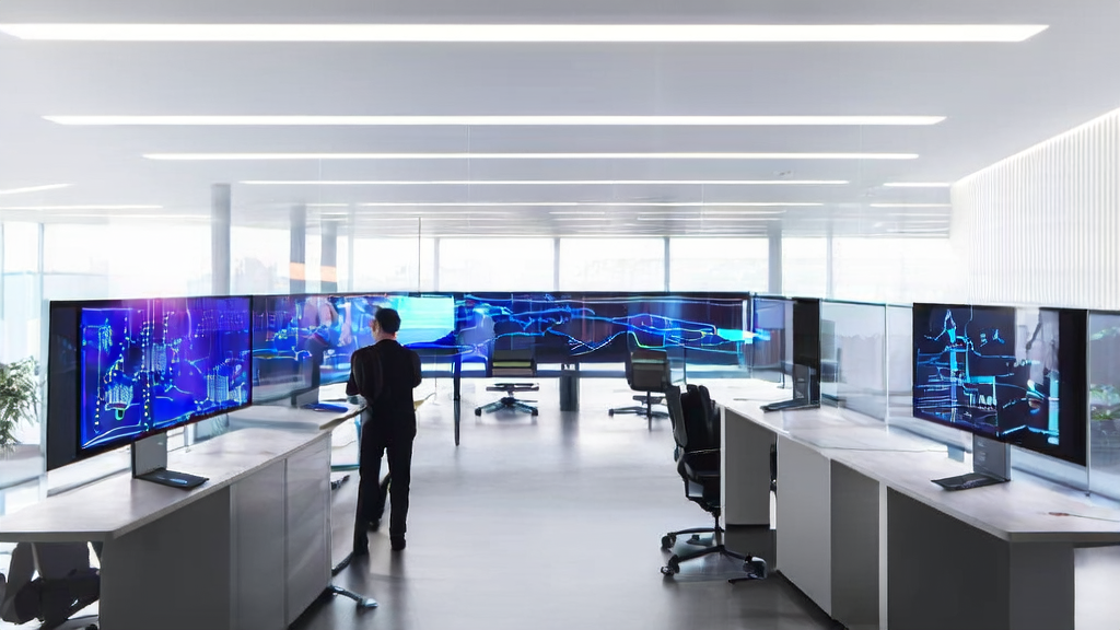 Modern office showcasing the application of AI-optimized advertising targeting and CPA reduction technology