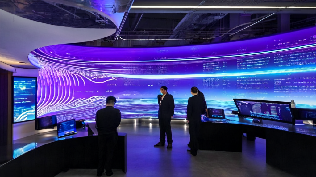 工程师们在充满科技感的办公室中讨论AI优化广告投放策略，展示精准触达目标客户的实时数据分析和成功案例。