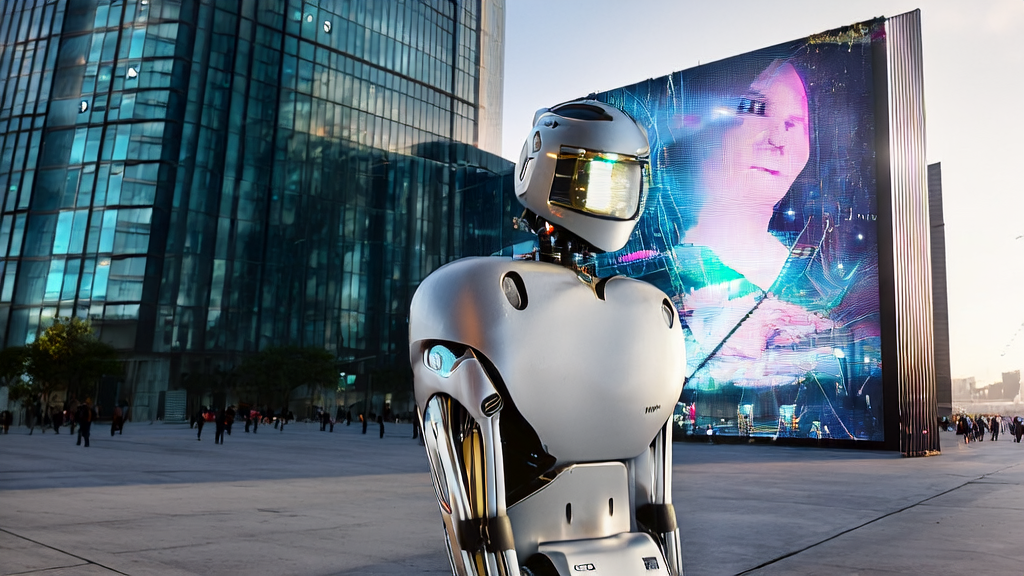 In a high-tech advertising company in a futuristic city, the intelligent robot Walker S2 is optimizing ad placement strategies.