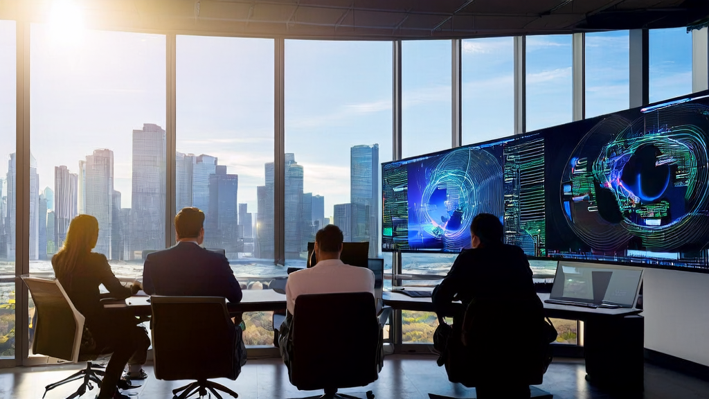 现代办公室内员工利用AI技术优化跨境电商邮件营销