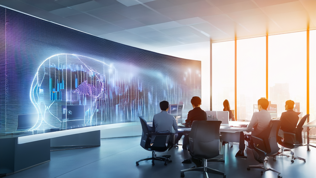 办公室里的团队利用AI技术优化邮件营销