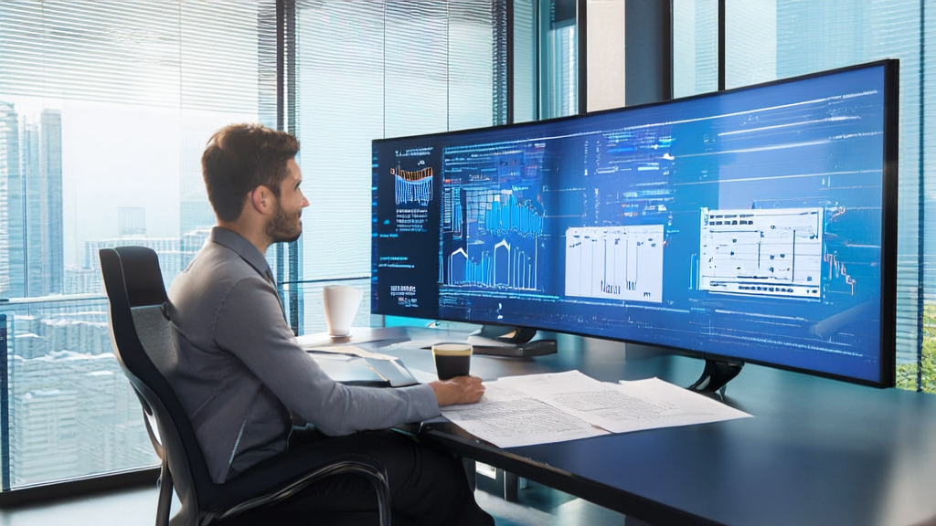 使用AI优化邮件营销以提升客户获取和参与度的现代化办公室场景