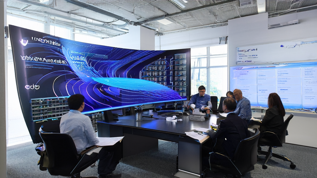 研究人员正在使用AI技术优化邮件营销，提高用户回复率，背景是清华与东北大学联合推出的UltraRAG 2.0项目海报。