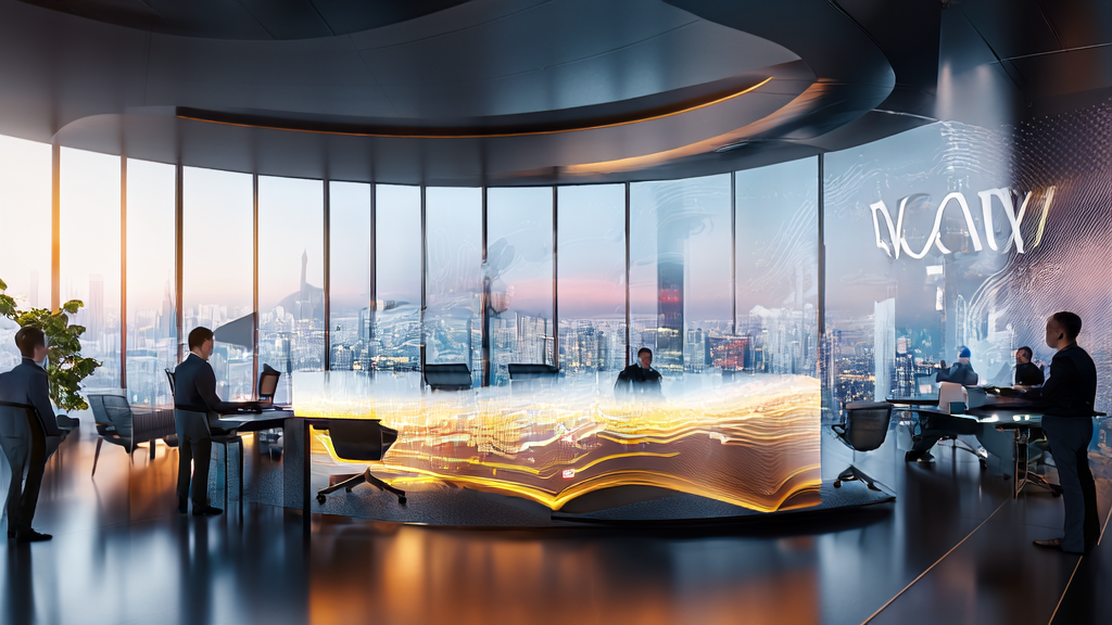 Tech professionals in an office optimizing email marketing strategies using IBM's Granite4.0Nano series model