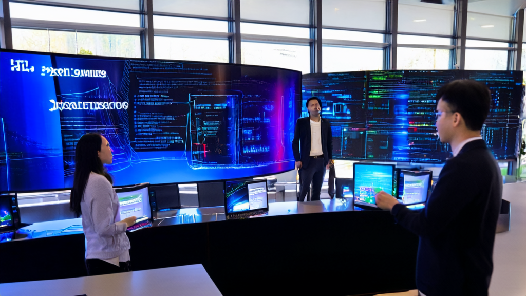 A team in a modern office discussing how to improve email marketing reply rates using AI optimization