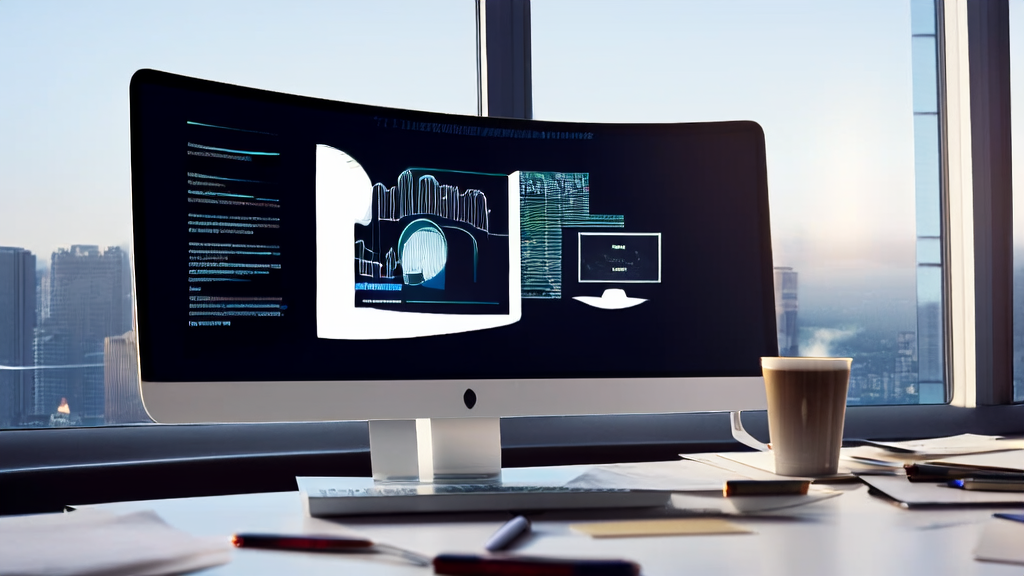 现代化办公室中展示AI优化邮件营销的工作场景