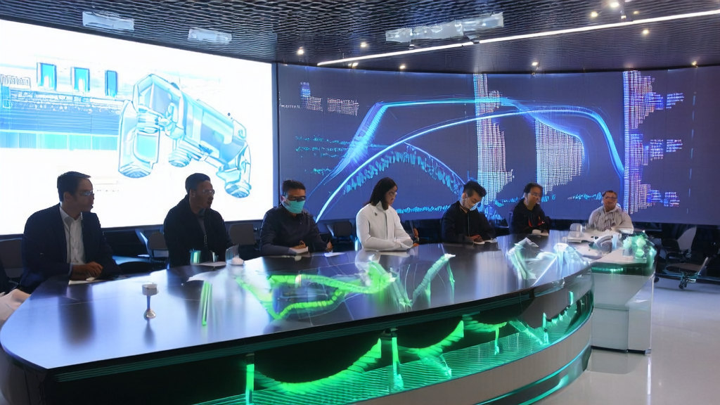 现代办公室中员工使用AI优化邮件营销，提高回复率并精准获客
