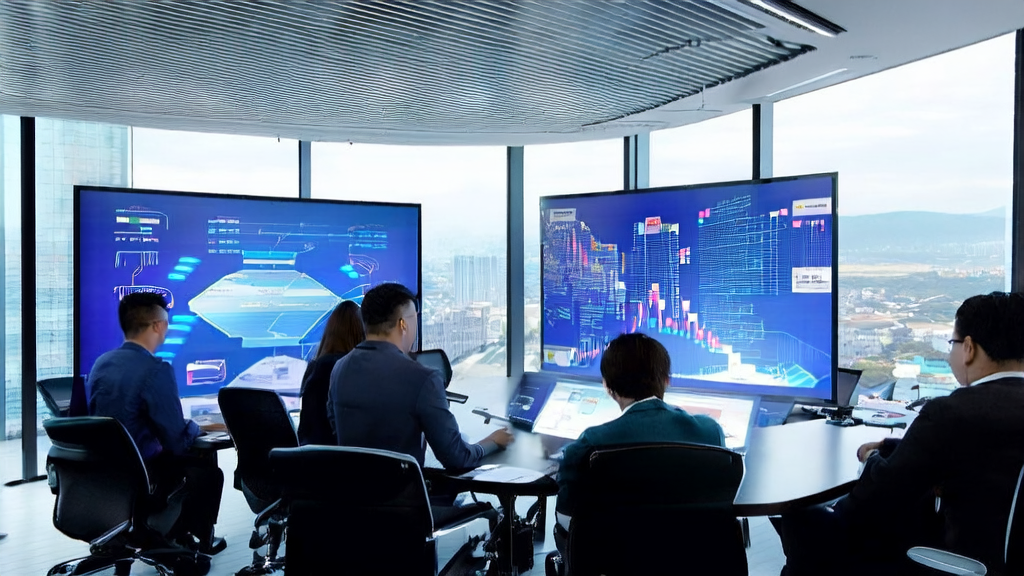 现代化办公室中员工使用360AI浏览器进行客户数据分析和智能邮件营销