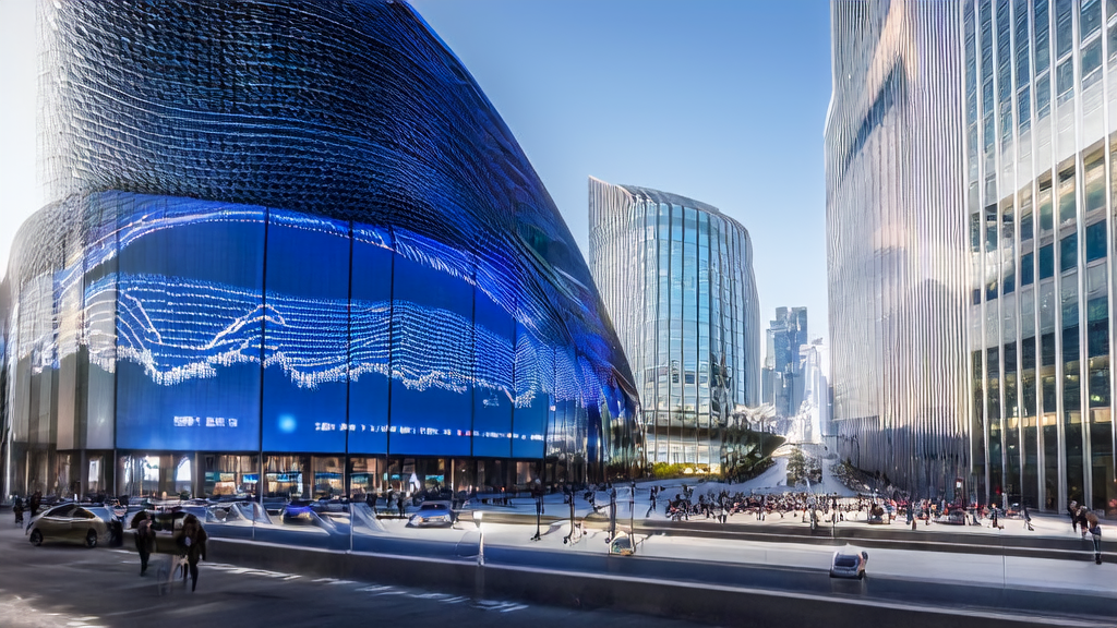 展示AI精准获客和广告优化技术的企业大厅