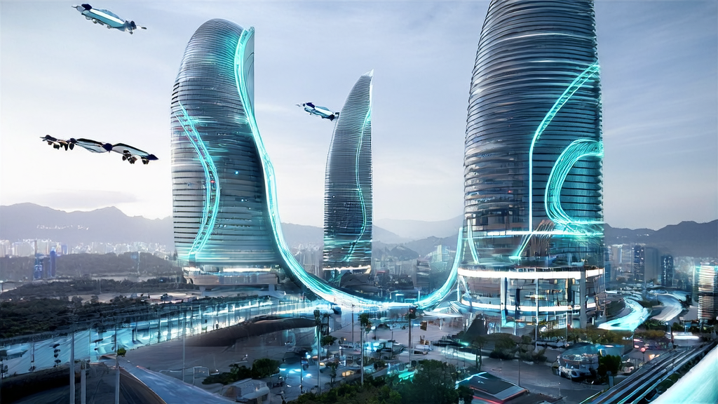 在未来城市的物流中心，智能机器人和AI客户预测模型助力跨境电商实现高效获客和业务增长。