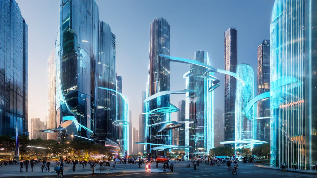 未来城市中的广告公司利用AI技术进行精准广告投放