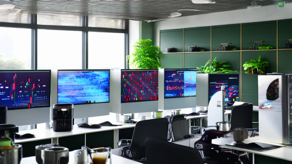 现代化办公室中员工利用AI预测优化邮件发送时间，提高邮件送达率和回复率