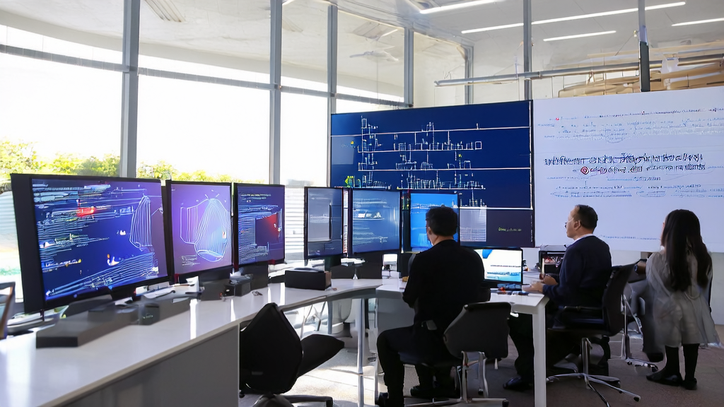 Modern office where employees discuss the application of AI prediction models to enhance customer acquisition efficiency and accuracy