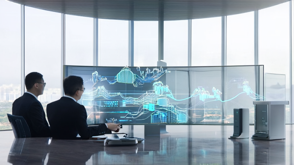 Meeting room scene using AI prediction model to screen high-quality clients