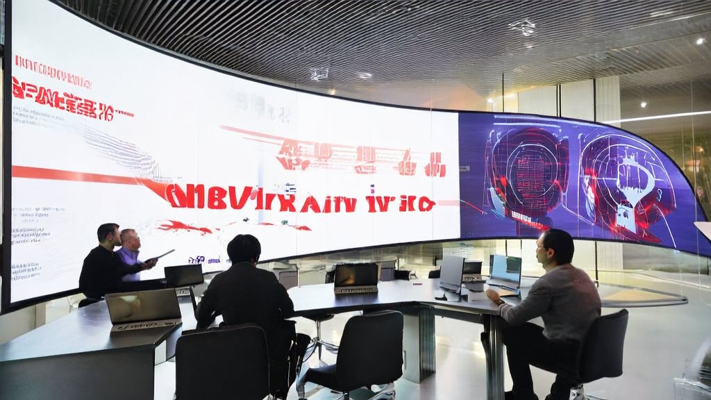 Employees of a foreign trade company using AI predictive models to screen high-quality customers in a modern office