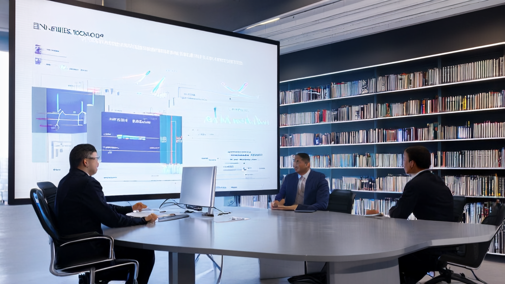 展示现代办公室中员工使用GenSpark的Agentic AI下载代理进行文件管理和利用AI+SEO技术优化网站排名的场景