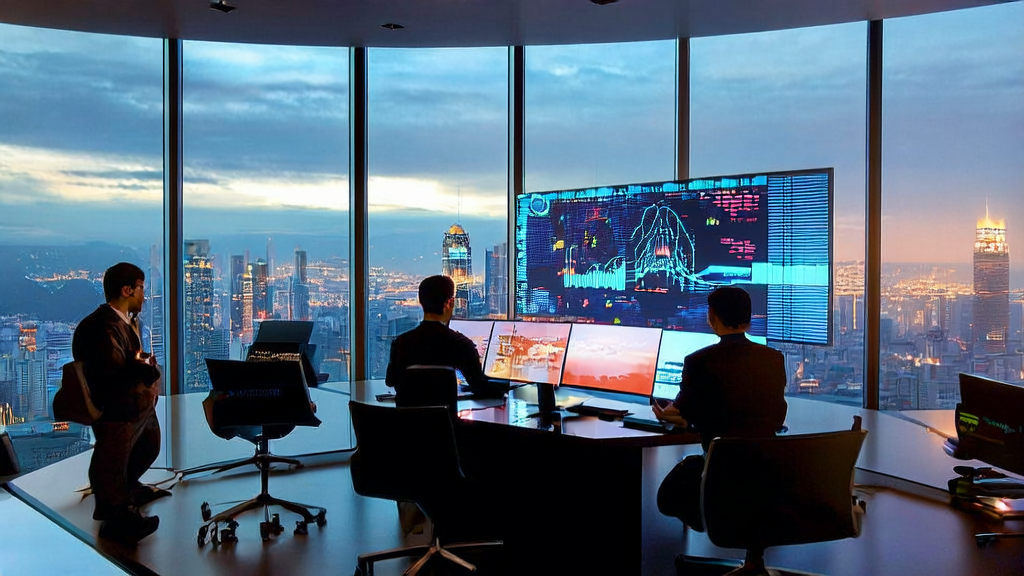使用AI预测模型进行客户筛选的现代办公室场景