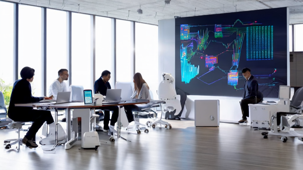 AI智能获客系统提升跨境电商销售的现代化办公室场景