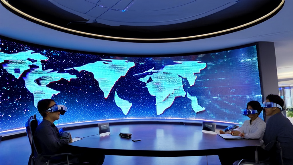 AI smart acquisition system in cross-border commerce, showcasing data analysis and customer interaction