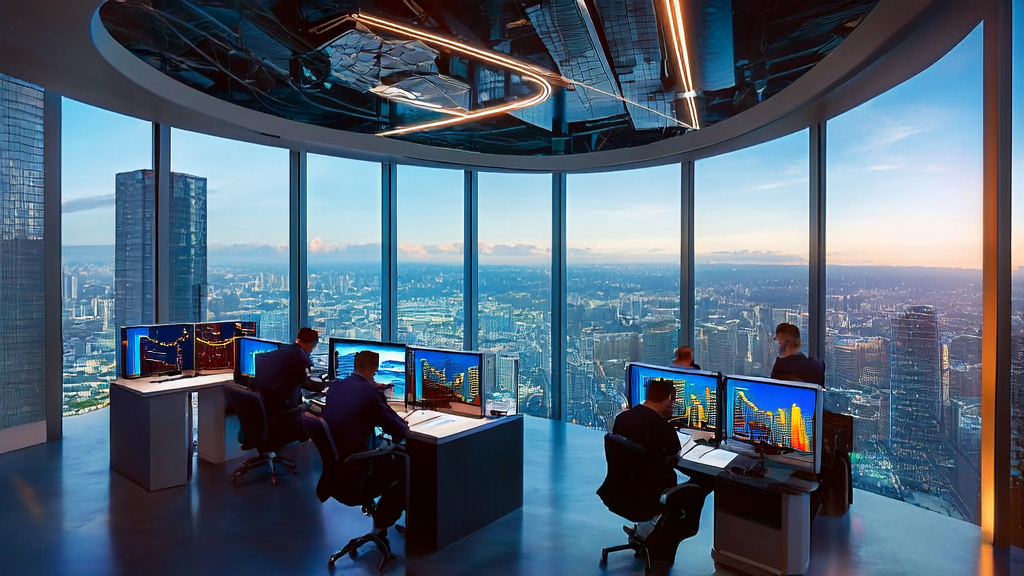 AI smart acquisition system in a modern office boosting business efficiency