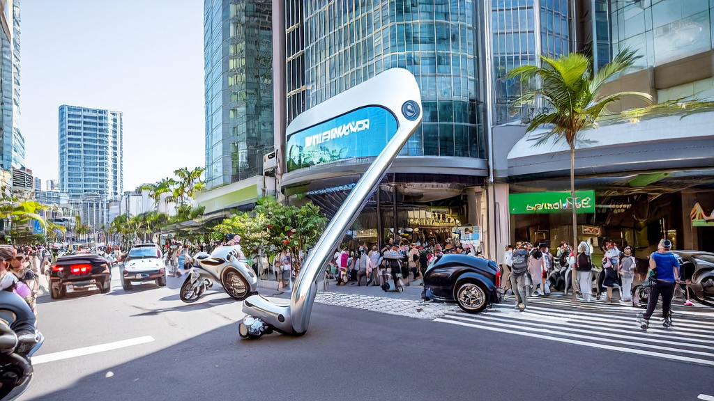 AI smart acquisition system on a bustling Southeast Asia street