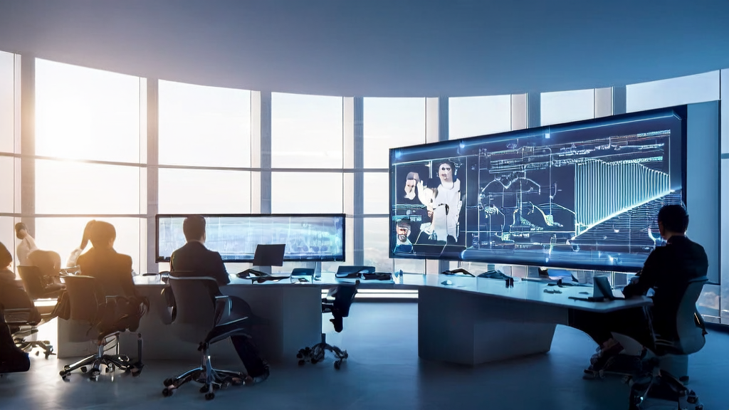 In a modern office, the AI smart acquisition system is efficiently helping employees reach potential customers with precision.