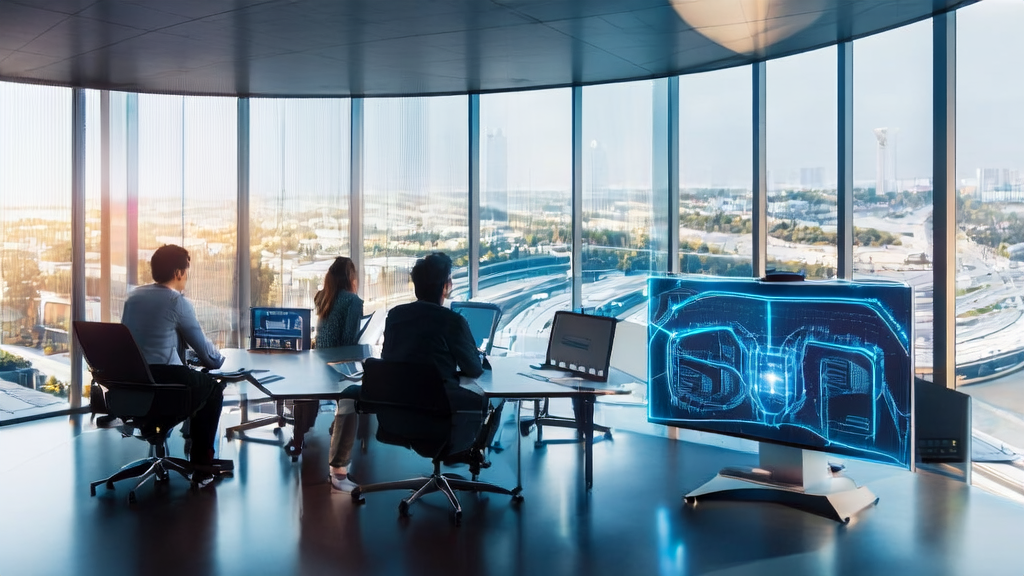 AI smart acquisition system reshaping trade marketing map, employees analyzing global market dynamics data