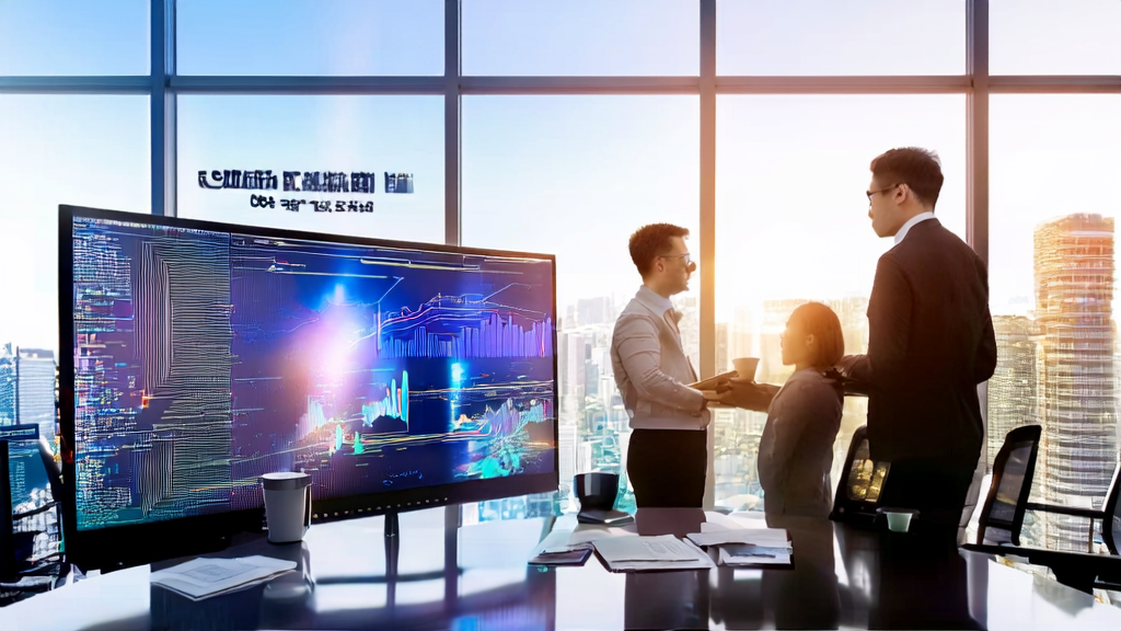 In a modern office, engineers are using an AI smart acquisition system to optimize email marketing and improve customer response rates.