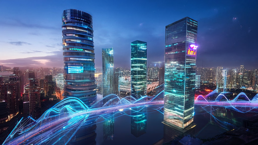 未来办公室中使用AI智能获客系统的市场营销专家