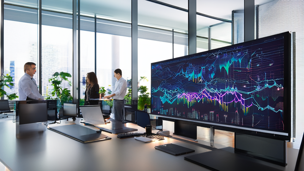 Employees in a modern office using AMD Ryzen AI Max+395 processor for efficient AI model training to enhance customer acquisition.