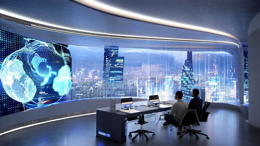 未来办公室中电商创业者利用AI技术提升跨境销售效率