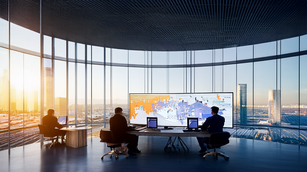 Inside a modern office building bathed in sunlight, employees are discussing how AI technology can help SaaS enterprises acquire customers during the cold start phase in overseas markets.