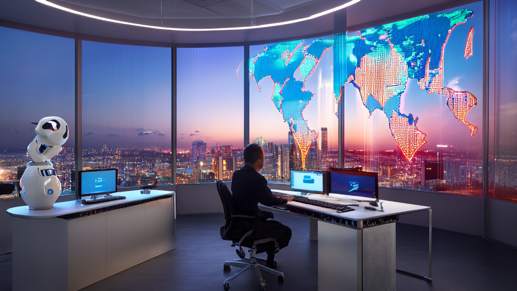 Engineer using AI technology to analyze manufacturing customs data and uncover potential international markets