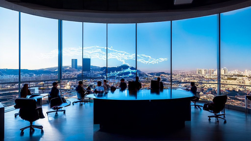 Office scene of Wonderful in Tel Aviv, showcasing how AI technology efficiently acquires target customers and expands into global markets