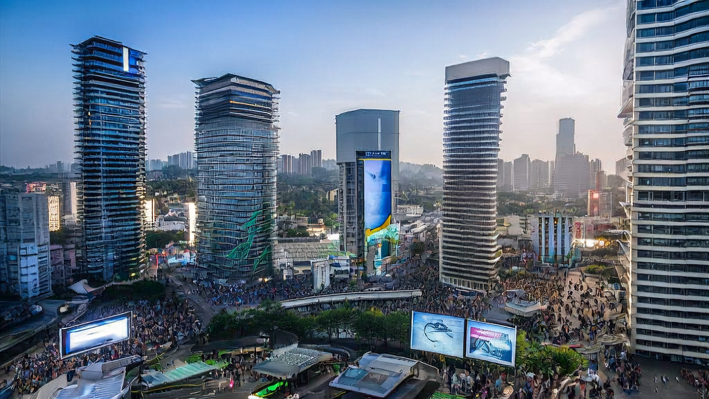 Modern office scene utilizing AI technology for efficient customer acquisition in Southeast Asia