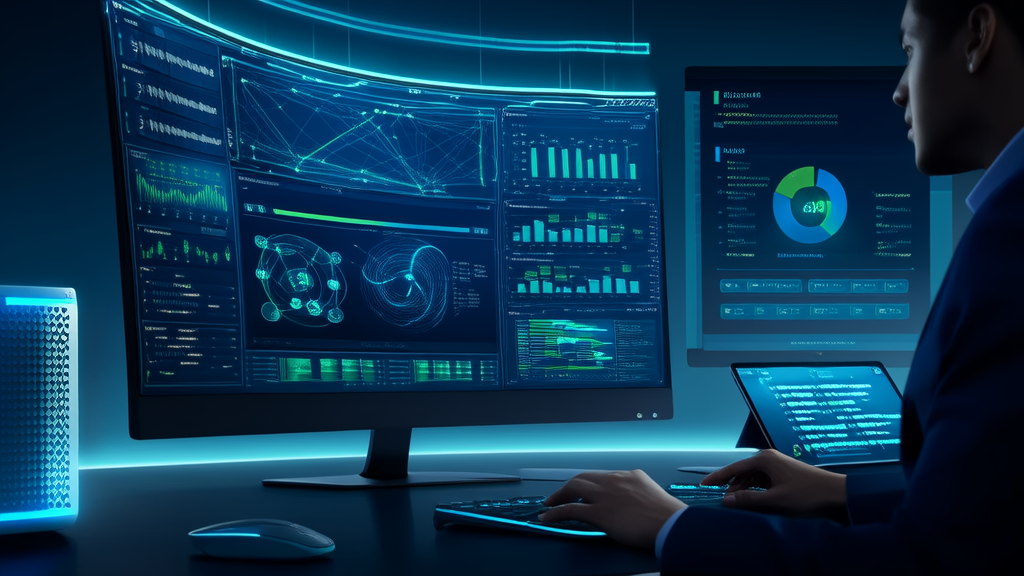 Engineer using AI technology to monitor and prevent cyber fraud