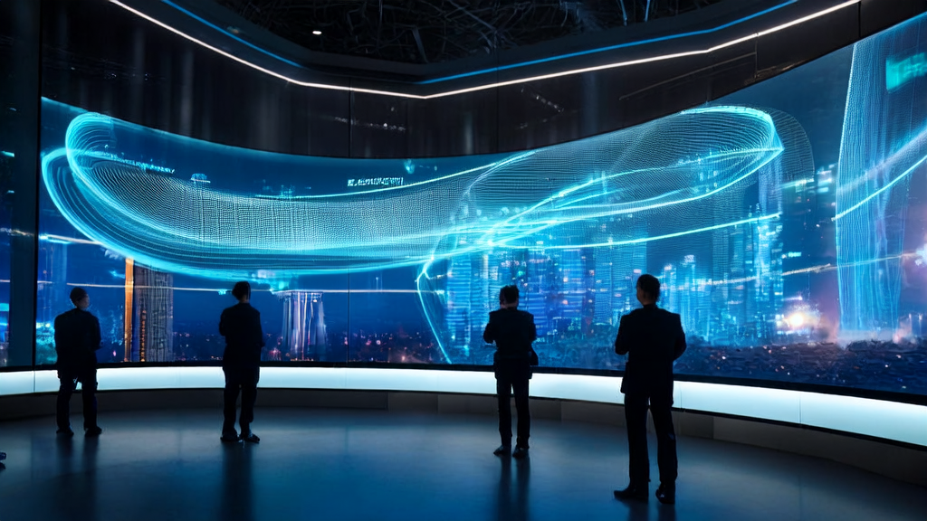 Application of AI technology in trade acquisition, showcasing data analysis and customer prediction models