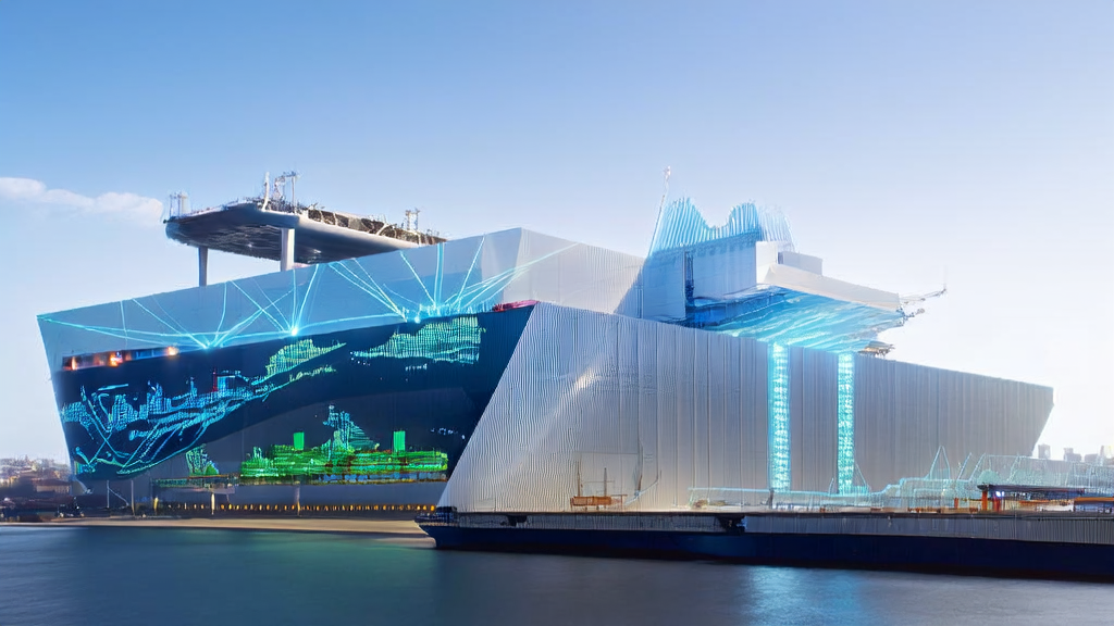 未来城市中的现代化工厂利用AI技术处理制造业海关数据,精准挖掘潜在客户