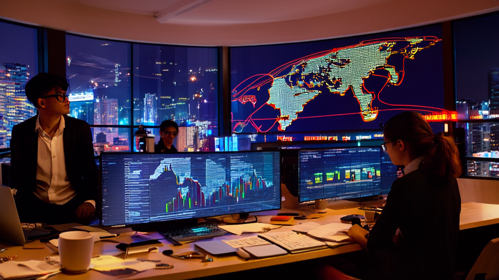 Scene of AI technology optimizing cross-border email marketing strategies