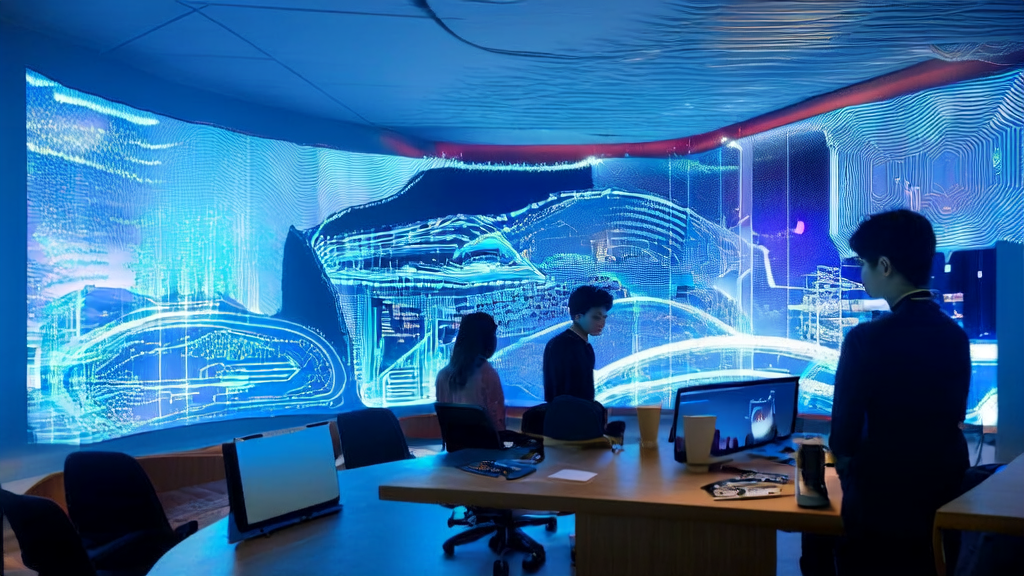 利用AI技术优化跨境电商邮件营销的现代化办公室场景