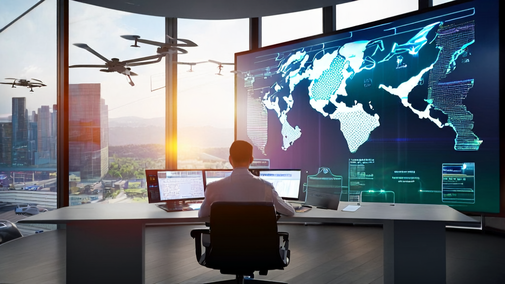 E-commerce entrepreneur optimizing overseas sales with AI technology