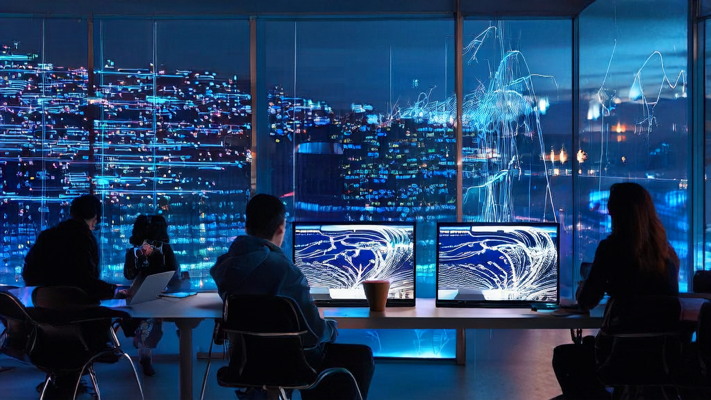 In the office of a cross-border e-commerce company, developers are optimizing customer acquisition using AI technology, with brainstorming content about AI customer acquisition on the whiteboard.