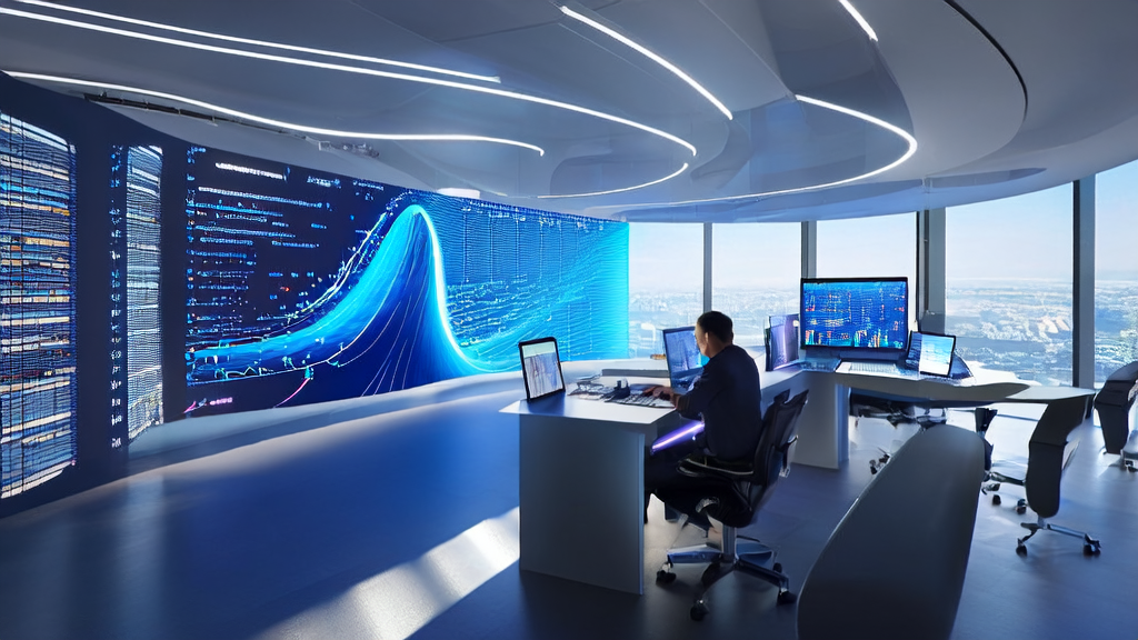 未来科技办公室中开发人员使用AI工具进行Quora客户采集和代码编写
