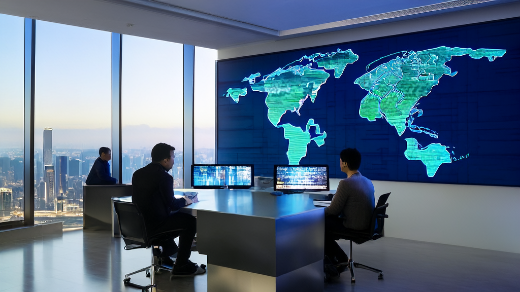 利用AI技术提升跨境电商销售的现代化办公室场景