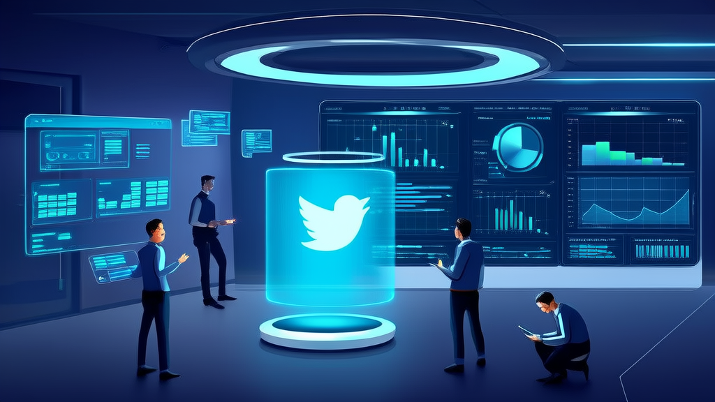 AI voice recognition technology analyzing Twitter data streams and showcasing the application of Claude Code in automation tasks