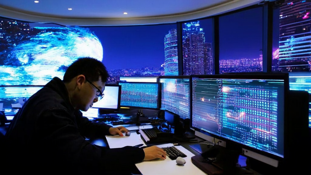 Alibaba engineers working on AI acquisition technology during the Spring Festival