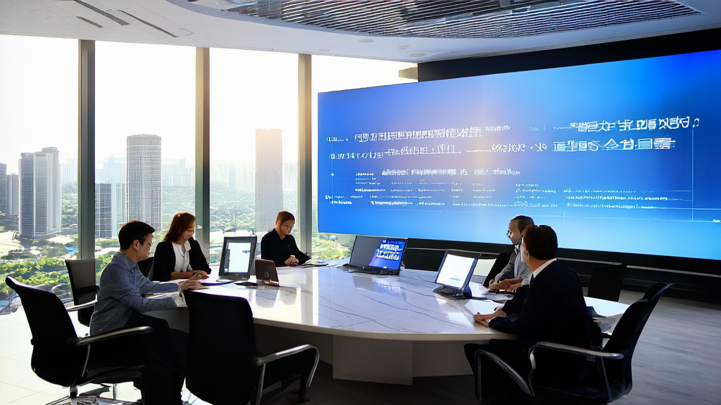 阳光照耀下的会议室中，电商企业高管们正在讨论如何利用阿里巴巴Qwen3-Max-Preview提升销售效果。