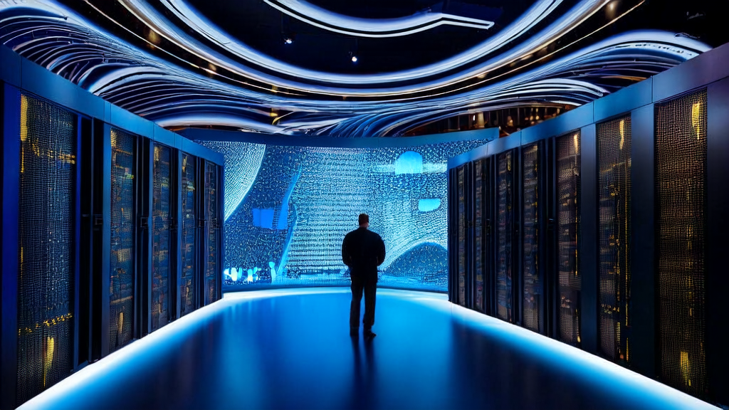 Amazon AI integration technology for precise customer acquisition, showcasing data center, AI chips, and advertising performance